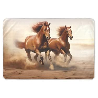 Imagem de STAYTOP Tapete de cama impermeável para cavalos de corrida 86 x 132 cm, almofadas de cama reutilizáveis, almofadas de colchão para crianças e incontinência para adultos, crianças ou animais de