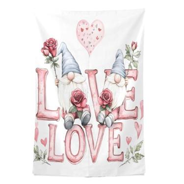 Imagem de STAYTOP Tapeçaria de parede de gnomo fofo para decoração de casa, decoração de dormitório, sala de estar, quarto, tapete de parede (80 × 60 pol)