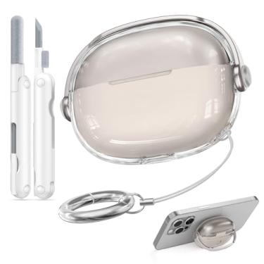 Imagem de Wowwat Capa SHOKZ OpenDots ONE, capas com trava de segurança para SHOKZ OpenDots One com kit de limpeza, homens para mulheres com chaveiro (branco)