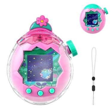 Imagem de Capa para Tamagotchi Paradise – Capa rígida protetora de policarbonato com capa fofa de desenho animado e cordão destacável, capa protetora durável para máquina virtual de animais de estimação