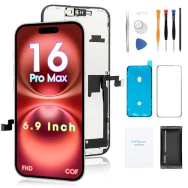 Imagem de Substituição de tela para iPhone 16 Pro Max de 6,9 polegadas 【OLED, não LCD】, kit de reparo completo para tela sensível ao toque 3D, conjunto de digitalizador com conjunto de ferramentas, vidro