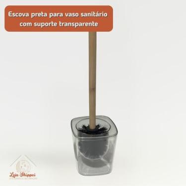 Imagem de Kit Lavabo Luxo Bambu Pç Dispenser Sabonete Copo Escova Sanitária Supo