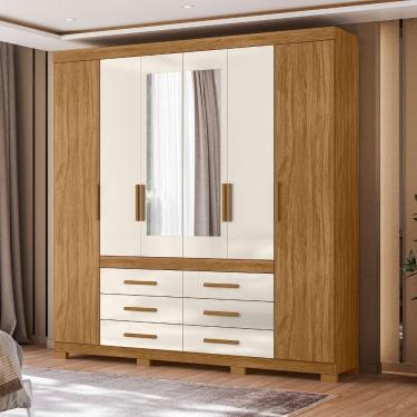 Imagem de Guarda Roupa Casal 3 Portas 5 Gavetas Flex Color Veneto Luciane