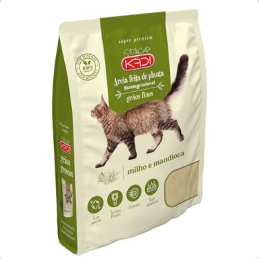 Imagem de Areia Higiênica Natural Biodegradável de Grãos Finos de Milho e Mandioca para Gatos 2 kg