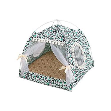 Imagem de Casa de para Pets Dobravel e Lavável Elegante canil cachorro Gato Filhote Abrigo Camping Cães Quatro Estações