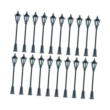 Imagem de Esquirla Miniaturas de postes de iluminação pública, maquetes de construção de ferrovias, postes de luz, maquetes de trens ferroviários, 20 Unidades