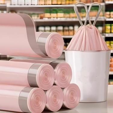 Imagem de 30 peças/conjunto de sacos de lixo com cordão, saco de lixo com cordão espesso de 4 galões para cozinha, banheiro, quarto, casa, escritório, lixo