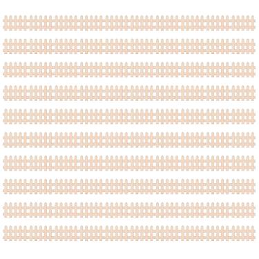 Imagem de Ainoli 100 peças de cerca de madeira fofa e animada artesanato de madeira faça você mesmo mini ornamento para paisagens em miniatura