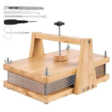 Imagem de Toyosport Kit de prensa de flores de madeira, kit de prensagem floral grande de 28 x 18 cm com acessórios, prensa de herbário multicamadas para arte e artesanato faça você mesmo, espécime de planta