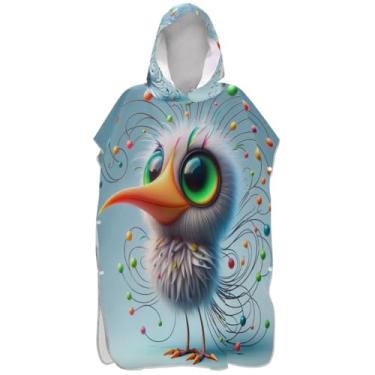 Imagem de Joisal Lindo poncho de surf colorido para adultos trocador de roupa de banho toalhas com capuz reutilizáveis ponchos de praia para homens