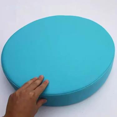 Imagem de Yadlan Almofada redonda para cadeira/assento ao ar livre, almofada de assento impermeável de 3/5/8 cm de espessura, almofadas antiderrapantes de espuma 45D com capa removível - para jardim, cozinha