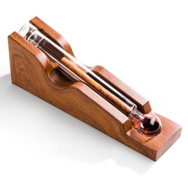 Imagem de Difusor de aroma de umidificador de charuto – tubos de vidro de aromaterapia para charutos com base requintada | Sistema de infusão de sabor | Hidratação e preservação do frescor, presentes de