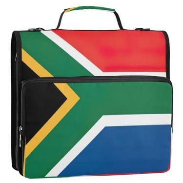 Imagem de Fichários com zíper da bandeira da África do Sul, fichário de escritório, fichário grande com zíper