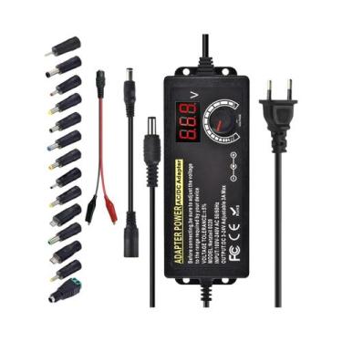 Imagem de Fonte De Alimentação AC-DC Ajustável 3V-24V-3A Com Plugue Feminino EUA