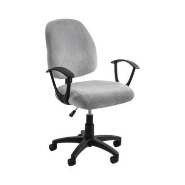 Imagem de Capa De Cadeira De Escritório Universal Em Veludo Elástico Rotativo, C