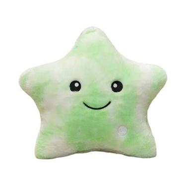 Imagem de Brinquedo De Pelúcia Estrela LED Brilhante, Almofada Macia Em Forma De