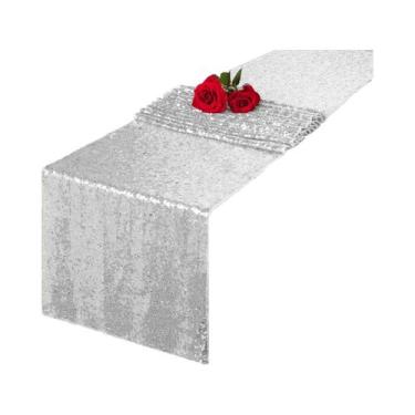 Imagem de Caminho De Mesa Com Lantejoulas Douradas Para Casamento, Banquete, Fes