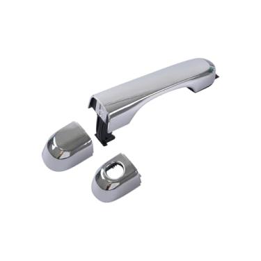 Imagem de HUYILUN0104 Maçaneta externa cromada compatível com Jeep Renegade 2015-2022 frente traseira sem entrada sem chave