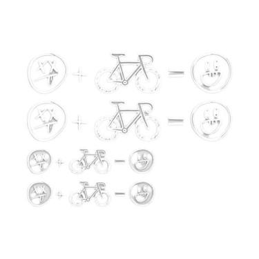 Imagem de Adesivos De Bicicleta Happy Face 4pcs Decoração Universal Para Motocic