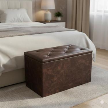 Imagem de Armazenamento médio, puff bau(MARROM)