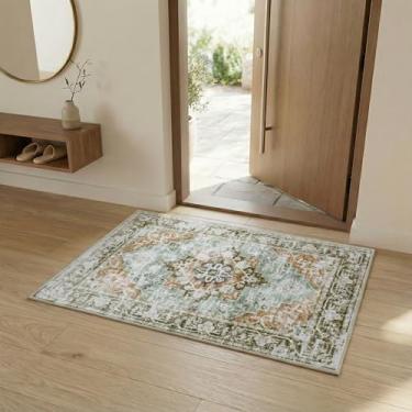 Imagem de Zanipex Tapetes de área de 20 x 25 cm para sala de estar, tapetes laváveis para quarto, 13 x 17 cm, entrada de corredores, cozinha, tapete boho interno, tapete bege para escritório (terracota macia, 5