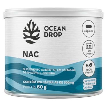 Imagem de NAC 600mg Ocean Drop 120 Cápsulas Antioxidante Precursor da Glutationa Nac Suplemento Formula Pura