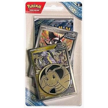 Imagem de Pokemon Trading Card Game TCG Scarlet & Violet Stellar Crown Premium Checklane Booster Pack with Coin and 2 Promo Cards (1 Pack) (Miraidon and Iron Treads)
