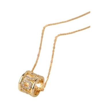 Imagem de Colar Feminino Com Pingente De Cristal De Zircônia Banhado a Ouro 18K 