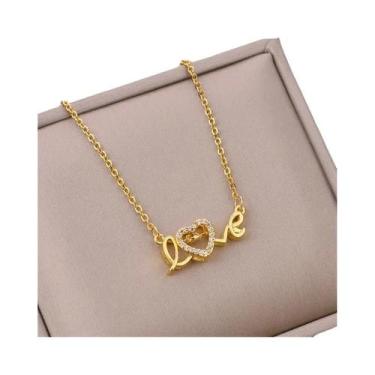 Imagem de Colar Feminino Com Pingente De Cristal De Zircônia Banhado a Ouro 18K 