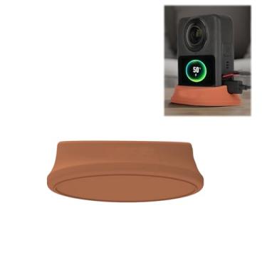 Imagem de Base de suporte de câmera para DJI OSMO 360, suporte de mesa estável antiderrapante, estabilizador adaptador de suporte de gimbal de base de silicone (versão laranja para desktop)