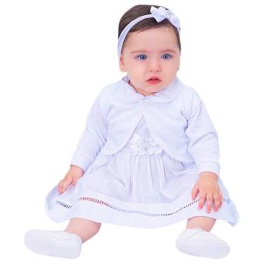 Imagem de Vestido de Bebê, Criança e Menina com bolero e tiara do P ao 4 - Mundo