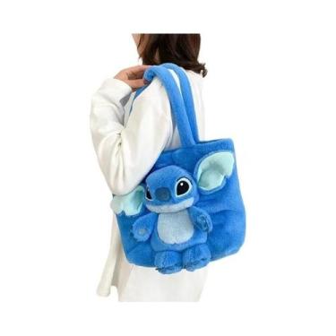Imagem de Mochila De Pelúcia Kawaii Disney Stitch Para Meninas, Bolsa De Ombro D