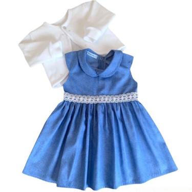 Imagem de Vestido de Bebê, Criança e Menina com bolero e tiara do P ao 4 - Mundo