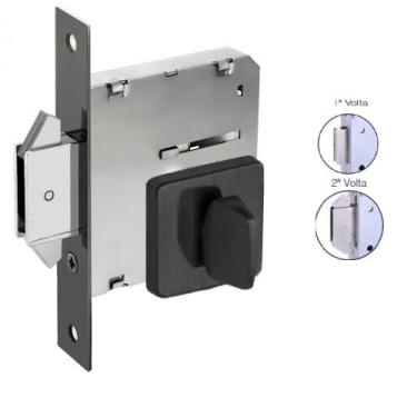 Imagem de Fechadura Arouca 5006 Banheiro Porta de correr Roseta quadrada, Preto