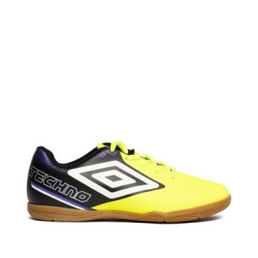 Imagem de Chuteira Infantil Umbro Futsal Techno II Jr Verde Neon/Preto, Verde, P