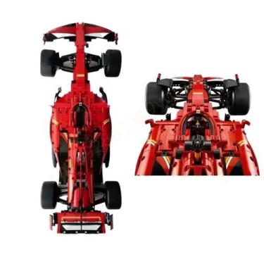 Imagem de Blocos De Montar Modelo De Carro De Corrida Vermelho Para Meninos, Dec