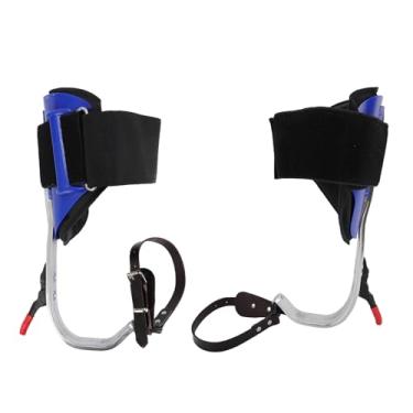 Imagem de Mingzhe Kit de Espinhos para Escalada Em árvores, Equipamento Leve de Liga Alumínio Ajustável Com Pedal Antiderrapante, Jardinagem, Colheita Frutas (Azul)
