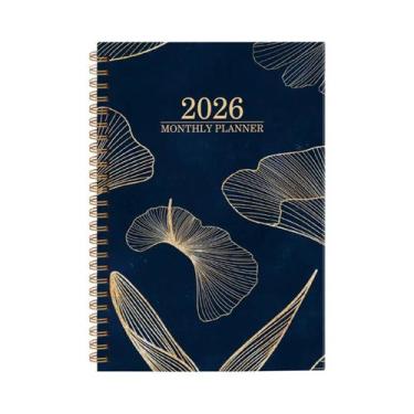 Imagem de Caderno Espiral 2026 Com Calendário Floral, Diário E Papel Para Escrit
