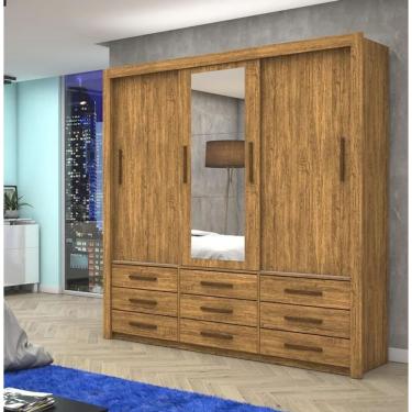 Imagem de Guarda Roupa Anjos Com Espelho Cinamomo - Carioca Móveis