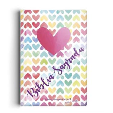 Imagem de Livro - Bíblia ACF - Capa semi luxo coração color