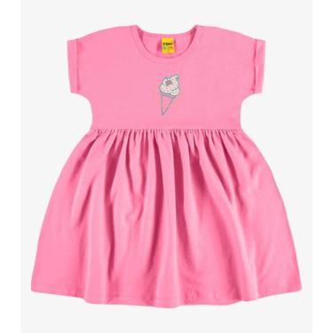 Imagem de Vestido Malhão Fruit Rovi Kids Rosa, 2, Rosa