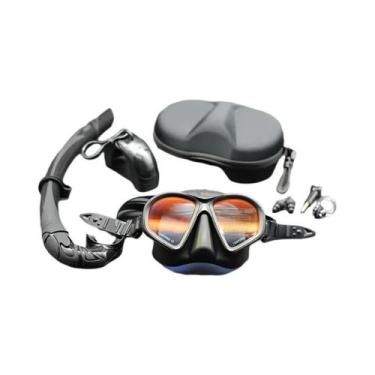 Imagem de Máscara Profissional De Mergulho De Baixo Volume Com Vidro Temperado E