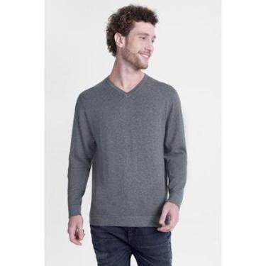 Imagem de Tricot Aramis Manga Longa Gola v Cinza Mescla-Masculino