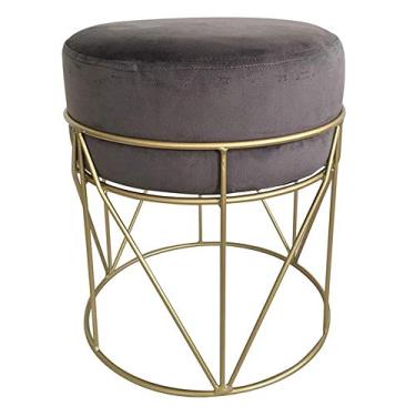 Imagem de Banqueta Cinza c/Dourado