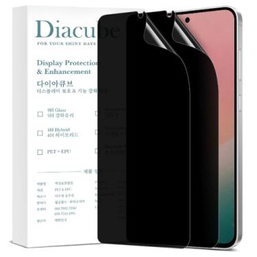 Imagem de Diacube Protetor de tela de privacidade para Samsung Galaxy S26 [atualizado 27°] [Pacote com 2] [Desbloqueio rápido de identificação de impressão digital][Filme PET antiespião][Fácil instalação com