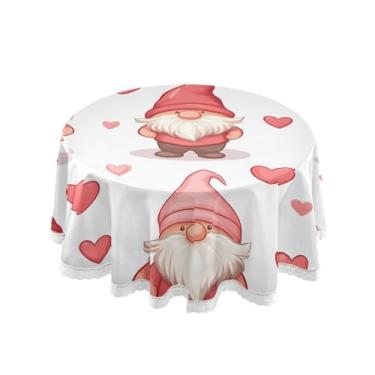 Imagem de Qilmy Toalha de mesa redonda de palmeira de treliça verde, 152 cm, resistente à água, à prova de derramamento, capa de mesa grande para jantar de reunião de família em ambientes internos e externos