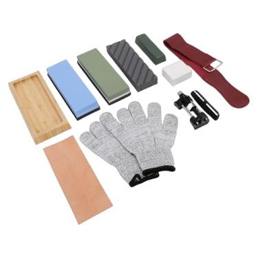 Imagem de Tomvorks Conjunto de Pedra de Afiar Faca, Pedra Amolar Dupla Face Com Base Borracha Antiderrapante e Suporte Bambu, Grão 400 1000 3000 8000, Ideal para Ferramentas Caça (18 * 6 * 2.8)