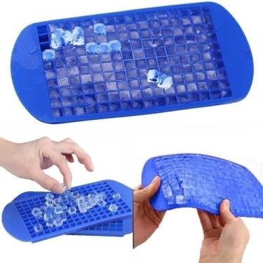 Imagem de Forma De Gelo Silicone 160 Cubos Kit Bebidas Drink Forminha Rígida e Fundo Flexível Lavável(3 un)