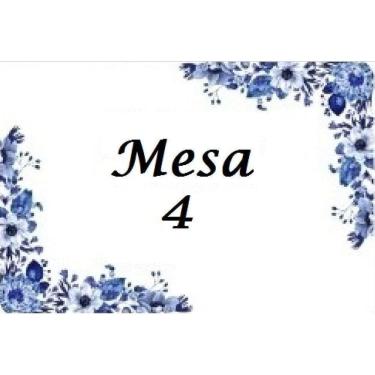 Imagem de 24 Placas Numeradas Para Mesa - Azul