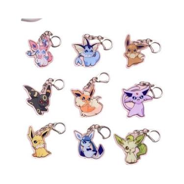 Imagem de Chaveiro De Acrílico Eevee Anime, Pingente De Desenho Animado Fofo, Ch